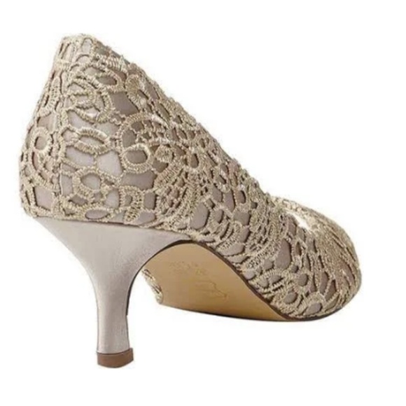 pink paradox London | Shoes | Paradox London Lace Taupe Kitten Heel